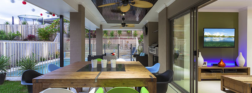 outdoor entertainment area